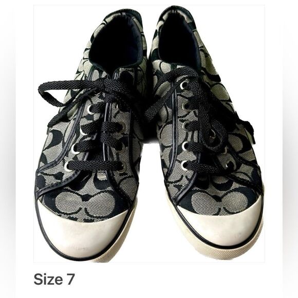 Coach Barrett Sneakers Size 7 Logo. Like new - Picture 1 of 11